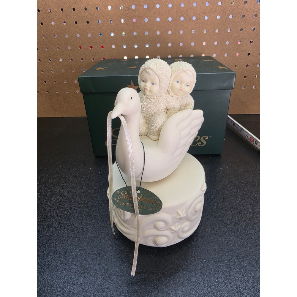 Dept 56 Snowbabies Take Me With You Swan Music Box Snowbird Figurine with Box